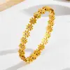 Pulseira de Aço Titânio com Margarida Aberta Cravejada de Diamantes para Mulheres, Design de Nicho, Pulseira de Aço Inoxidável de Luxo Leve, Pulseira de Alta Qualidade