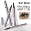 Delineador de Ojos Ultra Fino Rich Bear Delineador Suave Delineador Suave Secado Rápido Impermeable Larga Duración Natural No Se Corre Fácilmente