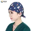 Gorro Quirúrgico Estampado Femenino Algodón Puro Gorro de Enfermera Gorro Baotou Nacido de la Luna Doctor de Clínica Dental y Estomatológica Gorro de Trabajo Masculino