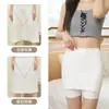 Shorts de Seguridad de Seda Hielo Sin Costuras de Talla Grande de Cintura Alta para Mujer, Leggings de Algodón Puro Antiexposición, Ropa Interior con Dobladillo que No se Enrolla