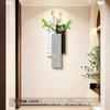 Decoração de Parede de Fundo de TV Pendurada Pintura Pingente de Luxo Leve Pintura de Parede Pendurada para Sala de Estar Sem Perfuração com Bloqueio de Planta Verde Decoração de Parede