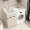 Gabinete de lavandería para balcón con fregadero integrado y tabla de lavar, gabinete para lavadora de carga frontal, combinación de gabinetes de baño, venta al por mayor de fábrica