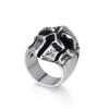 Amazon deseo suministro al por mayor europeo y americano acero inoxidable anillo de hombre punk vintage anillo de calavera joyería