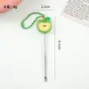 Cortauñas Creativo de Manzana Lindo y Conveniente Colgante Portátil Herramienta de Set para Uñas de Estudiante y Limpiador de Oídos