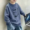 Nueva Sudadera Informal para Niños Otoño e Invierno Forro Polar Compuesto Versátil Superior Niño Estilo Coreano Con Felpa Adentro Cálida Chaqueta de Manga Larga