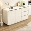 Aparador de Madera Maciza Contra la Pared, Gabinete de Almacenamiento Integrado, Gabinete para Té, Gabinete de Cocina, Cómoda Doméstica, Aparador de Sala de Estar, Gabinete de Almacenamiento