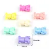 Luz Acrílica para Macarrones de Color Claro Corazón de Caramelo con Forma de Lazo Cuentas Irregulares Materiales de Cuentas DIY para Niños Accesorios de Joyería