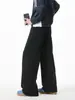 Calça Jogger Casual Masculina Estilo Americano Lisa Colorida Patchwork Moda Primavera e Verão Reta Perna Larga Solta Esportiva