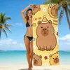 Toalla de Playa Capibara Linda para Niños Toalla de Baño de Microfibra Transfronteriza Dibujos Animados para Niños Toalla Absorbente de Secado Rápido