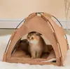 Ninho de Gato para Barraca, Adequado para Todas as Estações, Respirável e Refrescante, Suprimentos para Animais de Estimação para Acampamento, Removível e Lavável, Impermeável e Resistente a Arranhões, Ninho de Gato Semi-fechado