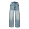 Yidao Vintage 2026 Otoño Nuevo Jeans Lavados Desgastados de Pierna Ancha Rectos para Hombre, Pantalones Versátiles Retro para el Trabajo