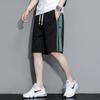 Shorts Esportivos Casuais de Algodão de Cor Sólida Transfronteiriços Tamanho Plus Masculino Calças Esportivas Tricotadas Soltas Casuais Calças Cinco Pontos