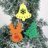 Decoraciones para Fiesta de Navidad, Adornos para Árbol de Navidad, Accesorios de Decoración para Ambiente Navideño, Renos Pequeños Colgantes de Fieltro para Navidad