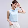 Elegante Colete com Gola Halter para Mulheres, Top de Linho de Verão Estilo Old Money de Alta Qualidade, Camisa Sem Mangas Francesa com Corte nos Ombros