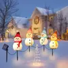 Lámpara de césped de muñeco de nieve solar para exteriores, impermeable, decoración navideña, lámpara de patio, lámpara de diseño para escena de jardín