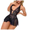 Pijama sexy de talla grande europea y americana transfronteriza de encaje de malla seductora sexy con perspectiva pasión abierta gratis lencería sexy