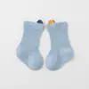 Calcetines para Bebé con Diseño de Orejitas Pequeñas, Calcetines de Malla de Algodón Delgado Absorbentes del Sudor para Verano, Calcetines sin Costuras con Puño Suelto para Bebés Gorditos, Calcetines de Media Caña