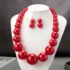Elegante Collar de Perlas Retro Coreano para Mujer Cadena para Clavícula Transfronteriza Accesorios para Vestido de Novia Conjunto de Collar y Pendientes