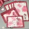 Nuevo Set de Sobres de Rosa Hechos a Mano Papel de Carta con Ilustración Retro ins Tarjeta de Felicitación Creativa Regalo Romántico Papelería