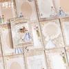 Poesia de Açúcar bloco de notas de papel kraft branco série de papel timbrado espaço-tempo material de decoração de colagem retrô para diário 60