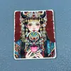 Pintura Thangka de Cinábrio Feita à Mão Zakilam Vida Passada e Presente Buda Tela Thangka Tela para Núcleo