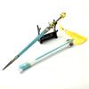 Modelo de arma de arma fría, adornos artesanales de metal, espada lunar de 30 cm, espada de juguete