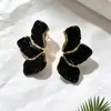 Brincos de borboleta com aro dourado e esmalte de luxo, nicho novo, transfronteiriços, versáteis e elegantes, atacado