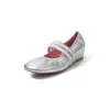Zapatos Mary Jane de plataforma con doble hebilla para mujer, nuevos de otoño, piel genuina, punta redonda, cómodos, tacón medio bajo, corte bajo, zapatos de una sola pieza 40