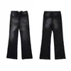 Pantalones Largos Casuales Unisex con Estampado de Letras Logo y Cordón Estilo Básico Tinta Salpicada Ropa de Pareja