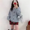 Cárdigan de Punto de Estilo Suave con Cuello Redondo y Botones de Cuerno para Mujer 2025 Otoño e Invierno Nuevo Suéter Holgado Suave Ceroso Versátil
