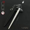Vídeo Game of Thrones Cercando Espada de Aço Valiriano Espada Fogo Negro 22cm Todo Metal Artesanato Ornamentos Modelo