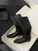 2026 Nuevas Botas Altas Estilo Coreano de Piel de Vaca, Punta Cuadrada, Sencillas, Tacón Oculto, Caña Ancha, Cremallera, Aumento de Altura Interior de 4cm, Botas de Jinete