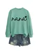 Amazon eBay sitio independiente moda casual mujer nana corazón hueco otoño e invierno sudadera de manga larga cuello redondo para comercio exterior