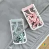 Tendedero Plegable con 12 Pinzas para Calcetines, Estante Cuadrado a Prueba de Viento para el Hogar para Estudiantes de Dormitorio, Niños y Adultos