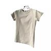 Camiseta Básica de Rayón de Manga Corta con Hombros Rectos para Mujer, Verano 2026, Corte Delgado, Favorecedora, Camiseta Base Ajustada, Top Elegante