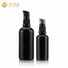 En stock material crudo negro a prueba de luz de alta calidad botella de aceite esencial botella de líquido cabeza de goma gotero de vidrio botella de vidrio negro material de embalaje