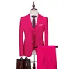 Conjunto de Terno Casual de Negócios Masculino 2025 Terno Vermelho de Três Peças Qt3002-533 Conjunto de Três Peças
