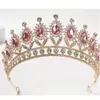 Accesorios europeos y americanos para vestido de novia Corona gota Diamante Princesa actuación diadema de cumpleaños Corona punto al por mayor