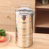 Caja de Alimentos de Acero Inoxidable Espesorada Magnética y No Magnética con Rejilla para Trabajadores con Olla y Caja de Alimentos con Rejilla con Asa