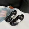 Zapatillas de Entrenamiento Alemanas Retro Color Block para Mujer, Versátiles, Cómodas, con Cordones, Casuales, Deportivas, Suela Gruesa, Modernas, Ligeras, Transpirables, Zapatillas Forrest Gump