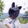 Casco de Motocicleta Certificado Nuevo Estándar Nacional para Hombres Tendencia Nacional Bluetooth Cálido de Cara Completa Cuatro Estaciones Celebridad de Internet Cuernos Personalizados