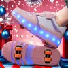 Zapatos de Patines de Cuatro Ruedas Baratos para Niños al por Mayor, Patines de Ruedas Retráctiles Invisibles para Niñas, Patines de Ruedas de Ocho Ruedas Deportivos para Estudiantes Niños