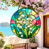 El colgante de vidrio más vendido de Amazon, atrapasoles de lirio de los valles pintado a mano, adorno colgante decorativo para puertas, patios, ventanas y pasillos