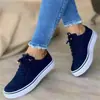 Comercio Exterior Tallas Grandes Primavera/Verano Nuevos Zapatos Planos con Cordones Cómodos Casuales para Mujer Punta Redonda Suela Plana Color Sólido Zapatos Planos Mujer