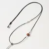 Nuevo cordón de cuero encerado puro hecho a mano collar de jade Hetian de alta gama exquisito para mujer cadena para la clavícula cadena fina para suéter