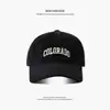 Boné de Baseball Simples Bordado com Letra Estilo Japonês Versátil Feminino, Versão Coreana, Circunferência da Cabeça Grande, Boné de Bico de Pato Retrô Americano Atacado