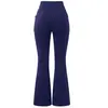 Calça de Micro Yoga Feminina Levanta Bumbum Fitness Corrida Pilates Musculação Calça Esportiva Cintura Alta Emagrecedora Flare