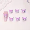 Lindos Accesorios para Manicura de Dibujos Animados Estilo Japonés Sanrio Melody Accesorios para Uñas Desgastables Estéreo de Resina Accesorios Pequeños para DIY