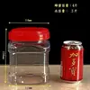 Potes para Armazenamento de Alimentos Garrafas Plásticas Espessadas com Tampas Transparentes Grandes Potes para Picles 2 Libras 3 Libras 5 Libras 6 Libras 5kg Mel