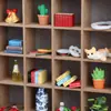 Casa de Muñecas casa de muñecas Miniatura Muebles Adornos Modelo Mini Muebles Comida y Juego Estante de 16 celdas